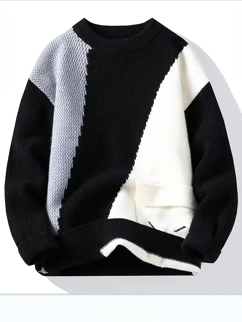 Soft Contrast Knit – Pink & Gray Edition