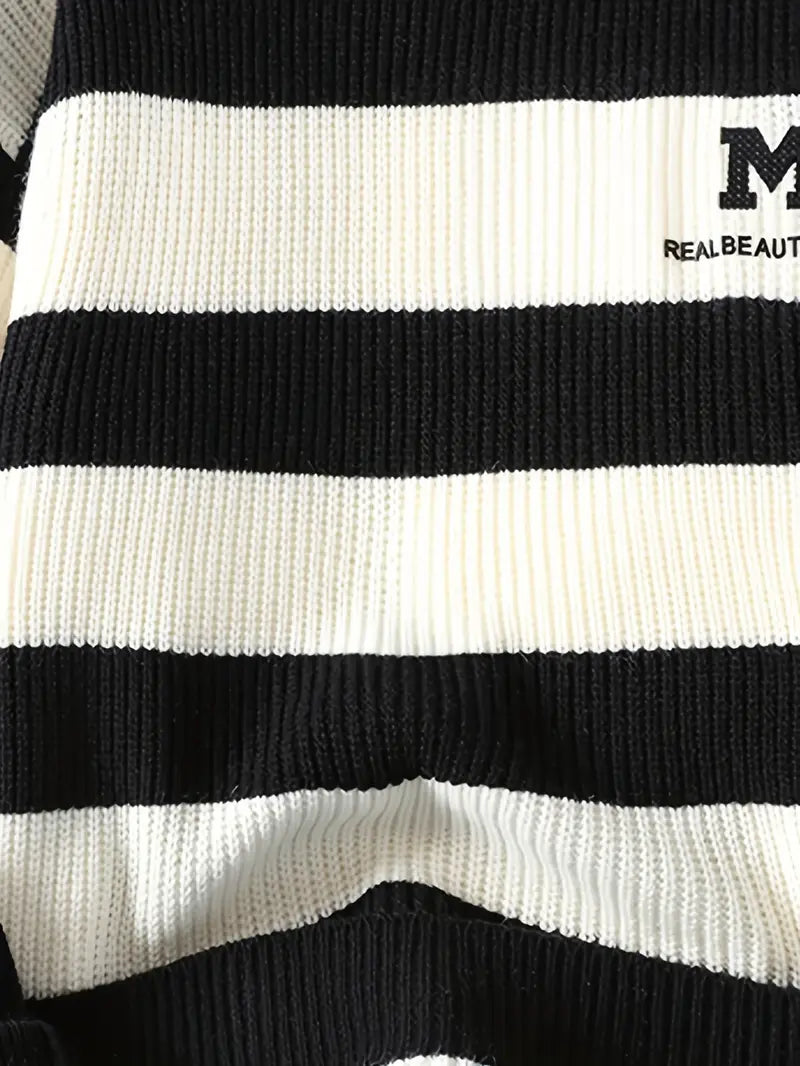 Blue Horizon Striped Pullover – Relaxed Fit